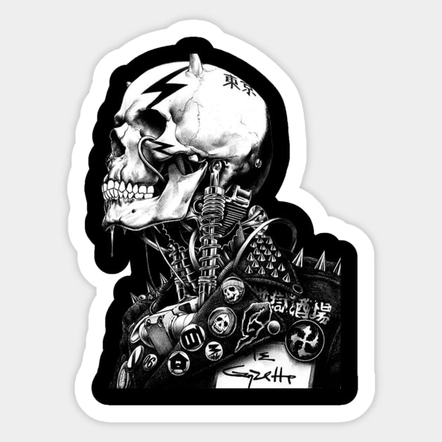 skull Sticker by janvimar